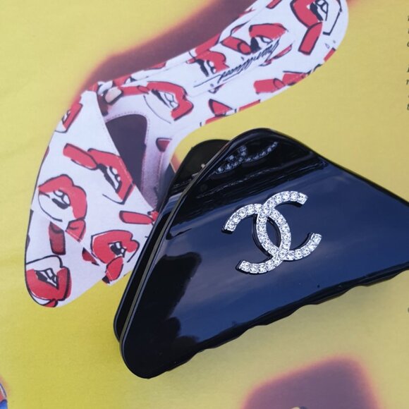 Black Acrylic Crystals Hair Clip Claw Pin Women Fashion Formal Accessory Gift - Picture 3 of 4